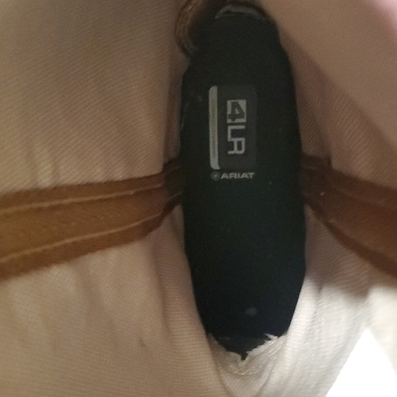 ARIAT ROUNDUP LEATHER WOMEN PULL ON COWBOY BOOT WIDE CALF. brown Gold Turquise. - Picture 14 of 16